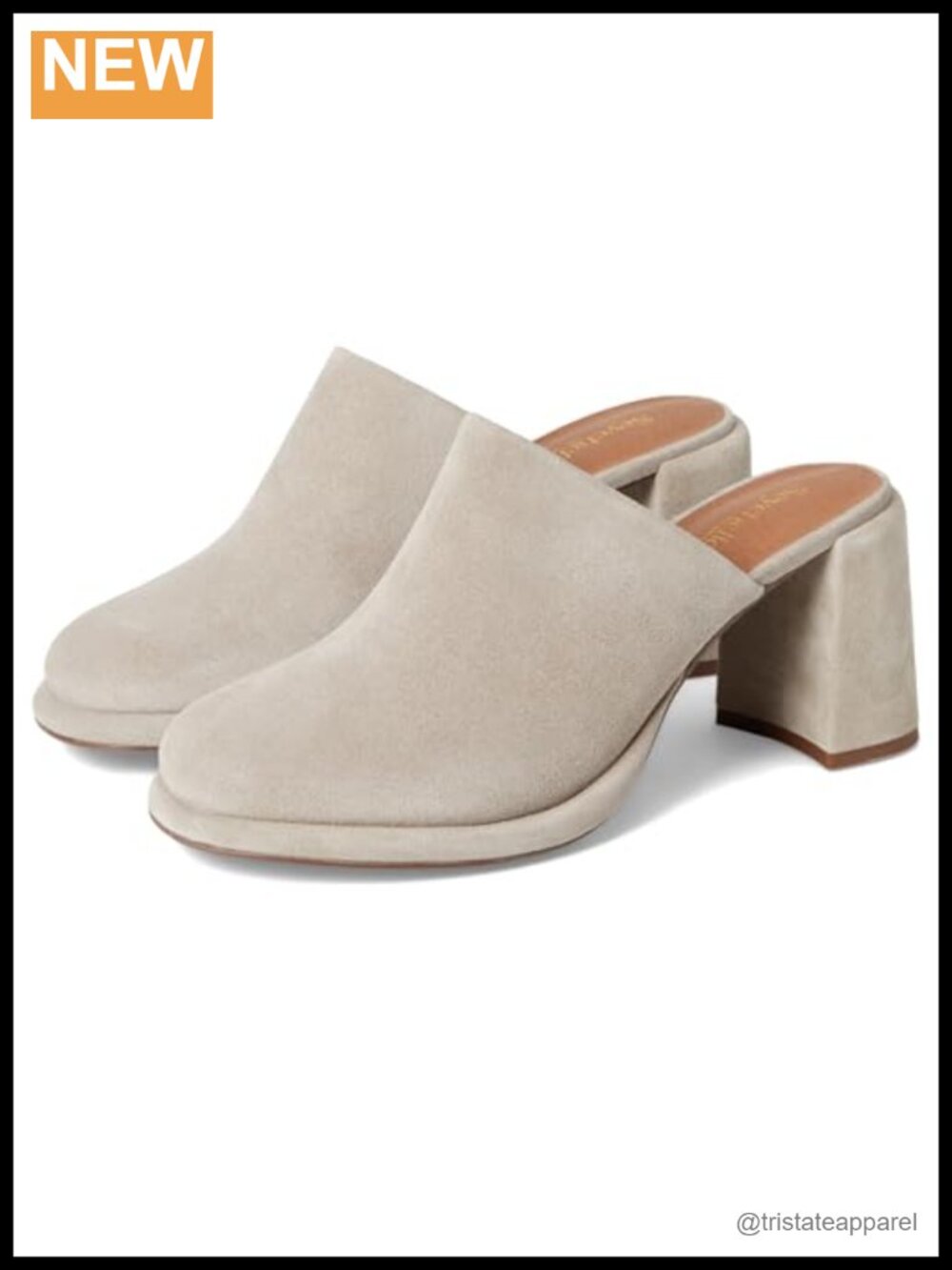 Suede Mule with Block Heel and Padded Insole for Office and Date Night